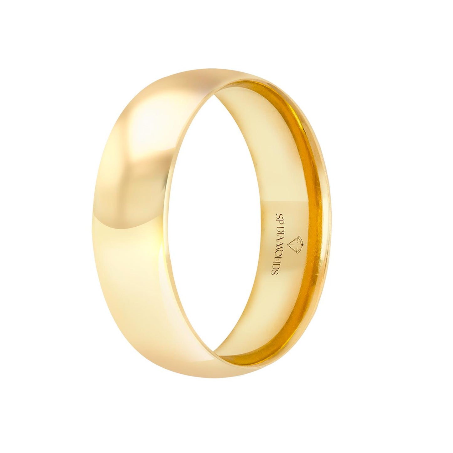 Traditional 18K Gold Wedding Bands – 6mm (Pair)