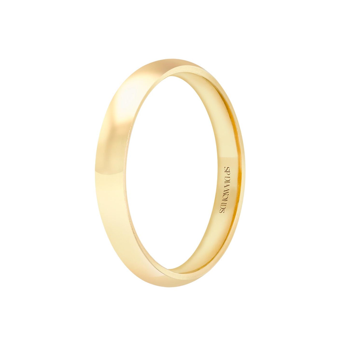 Classic Wedding Band in 18K Gold with Diamond